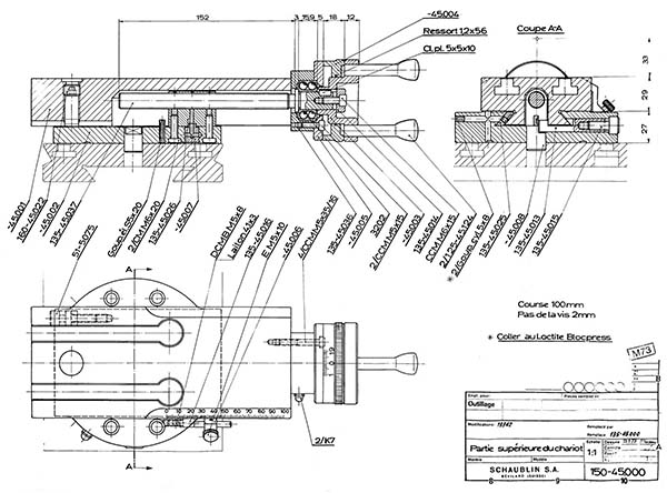 Різцеві санки токарно-гвинторізного верстата Schaublin 150